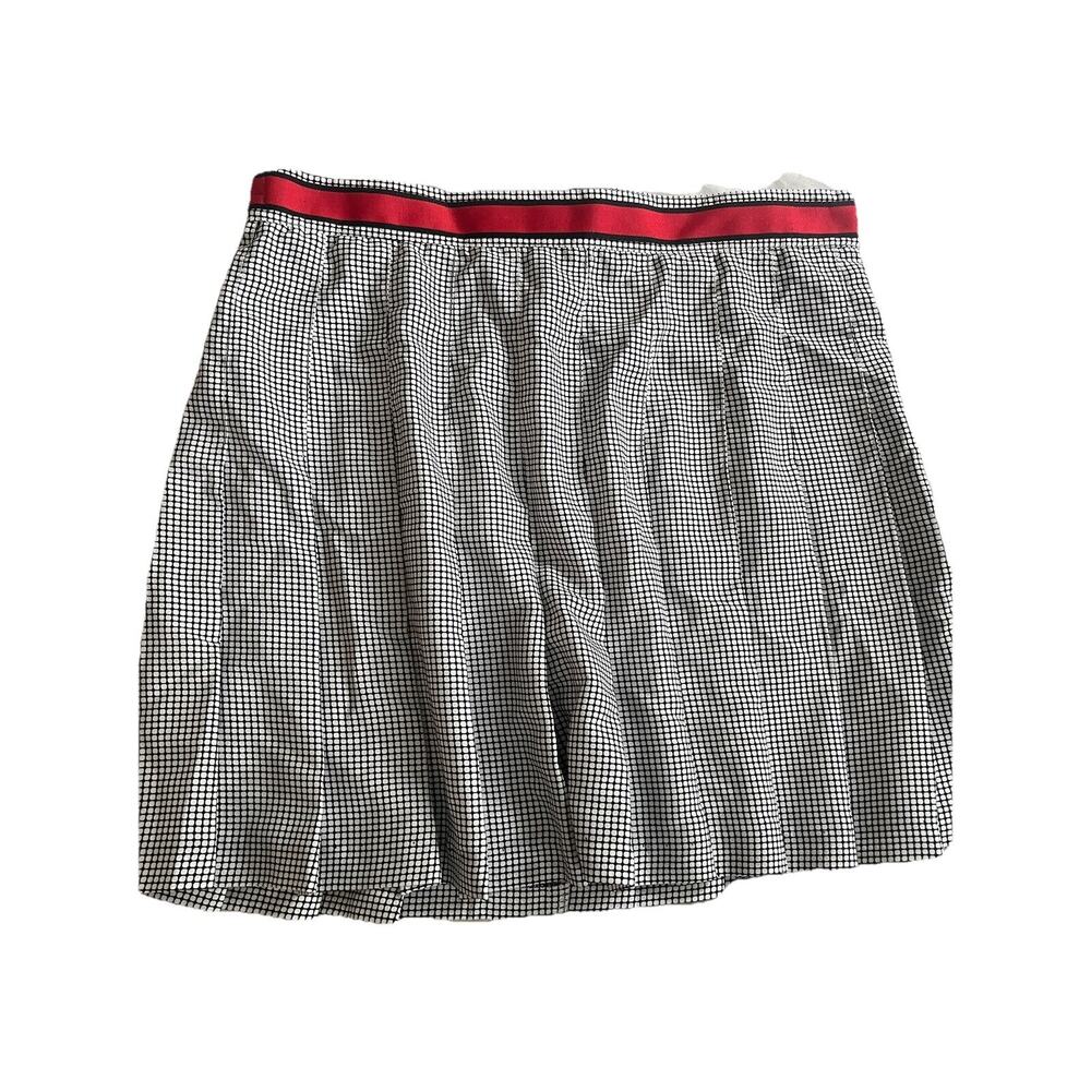 Vintage Tail Tech Women's Pleated Skirt Tennis Geometric Black White Size 8